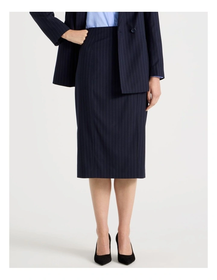 Pinstripe Pencil Skirt image 4