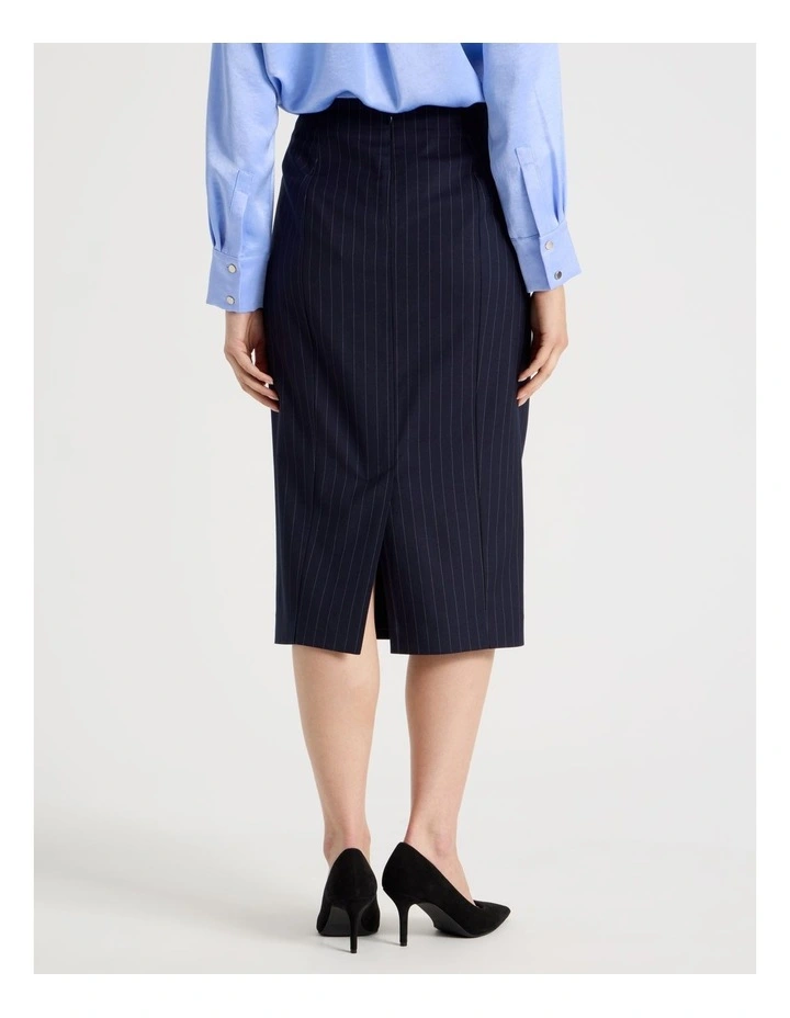 Pinstripe Pencil Skirt image 5