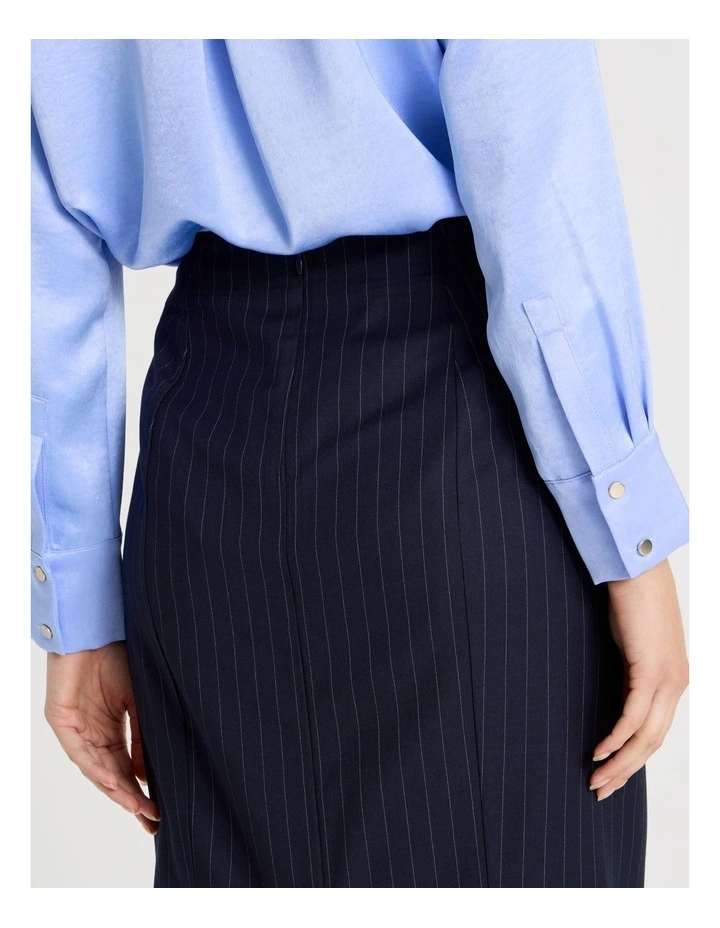 Pinstripe Pencil Skirt image 6