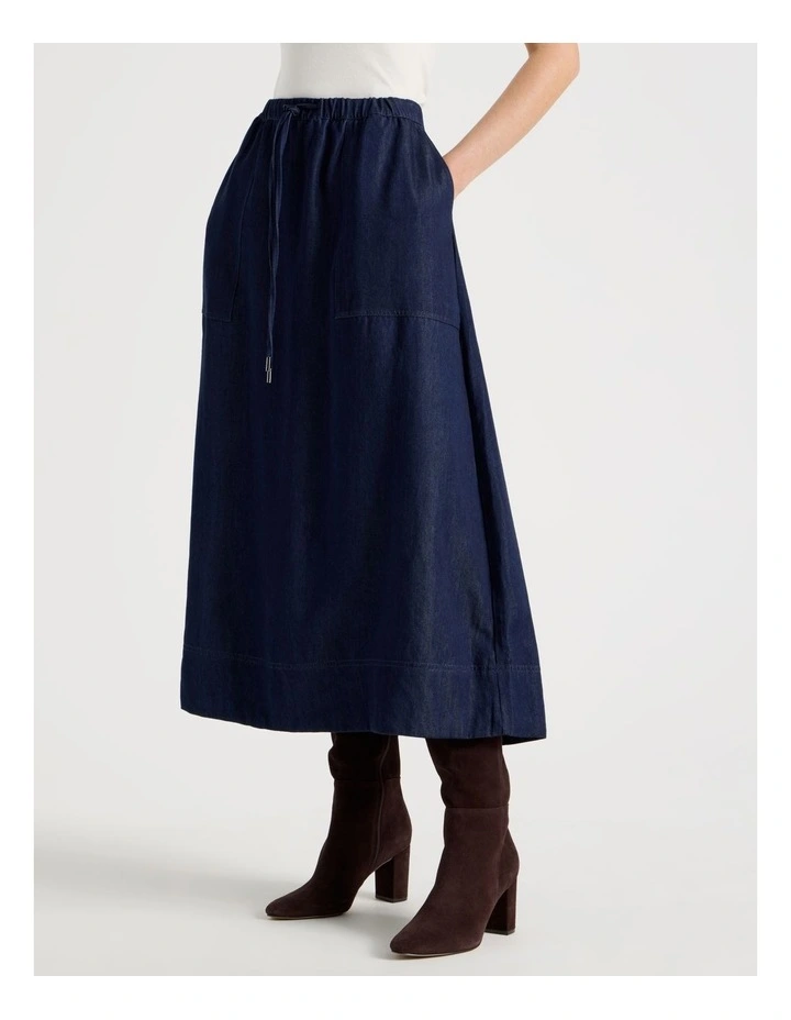Lyocell Denim Midi Skirt image 2