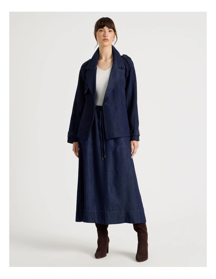 Lyocell Denim Midi Skirt image 7