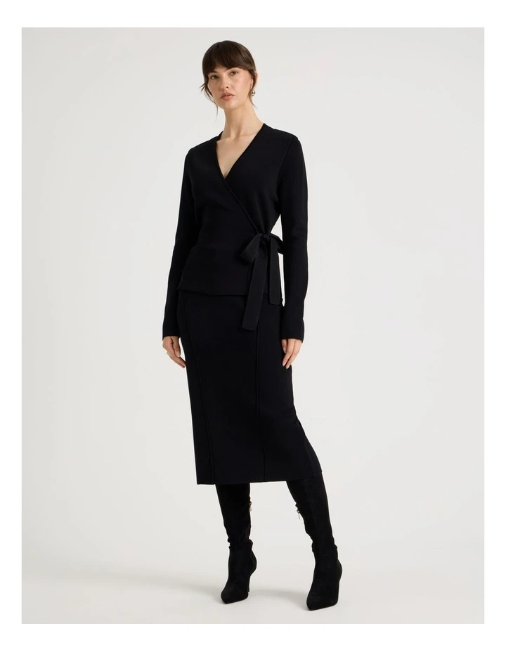 Milano Midi Skirt in Black image 1