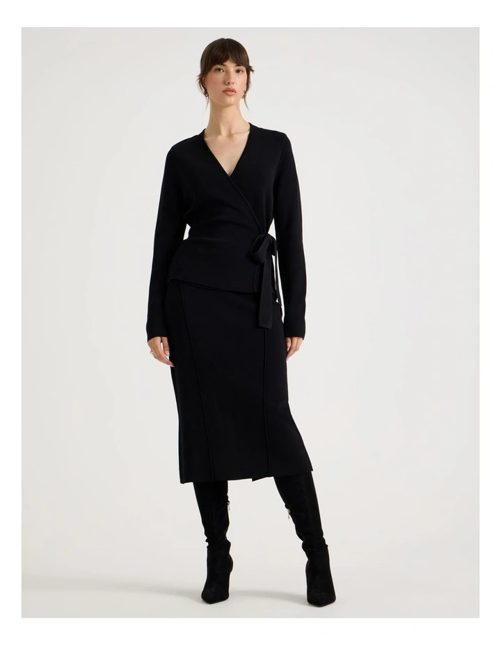 Milano Midi Skirt in Black image 4