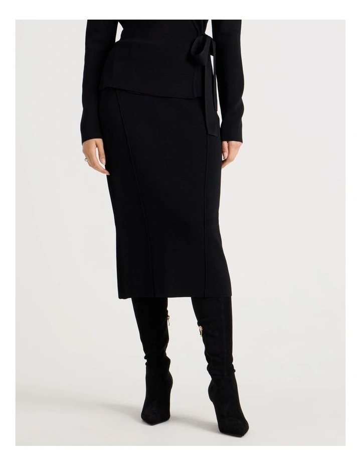 Milano Midi Skirt in Black image 5