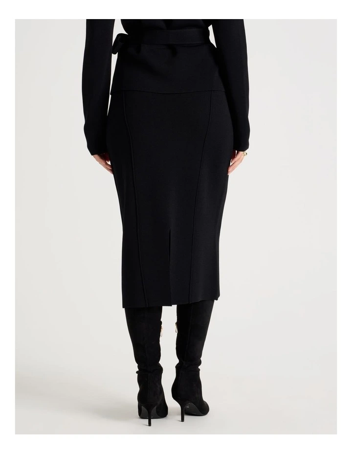 Milano Midi Skirt in Black image 6