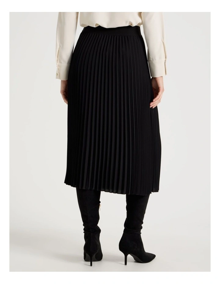 Pleat Skirt in Black image 6