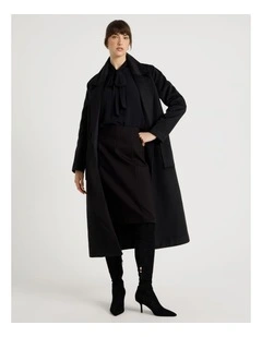 Ponte A Line Skirt in Black