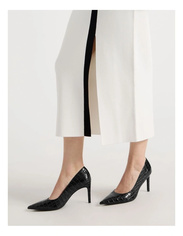 Milano Pencil Midi Skirt in Ecru image 4