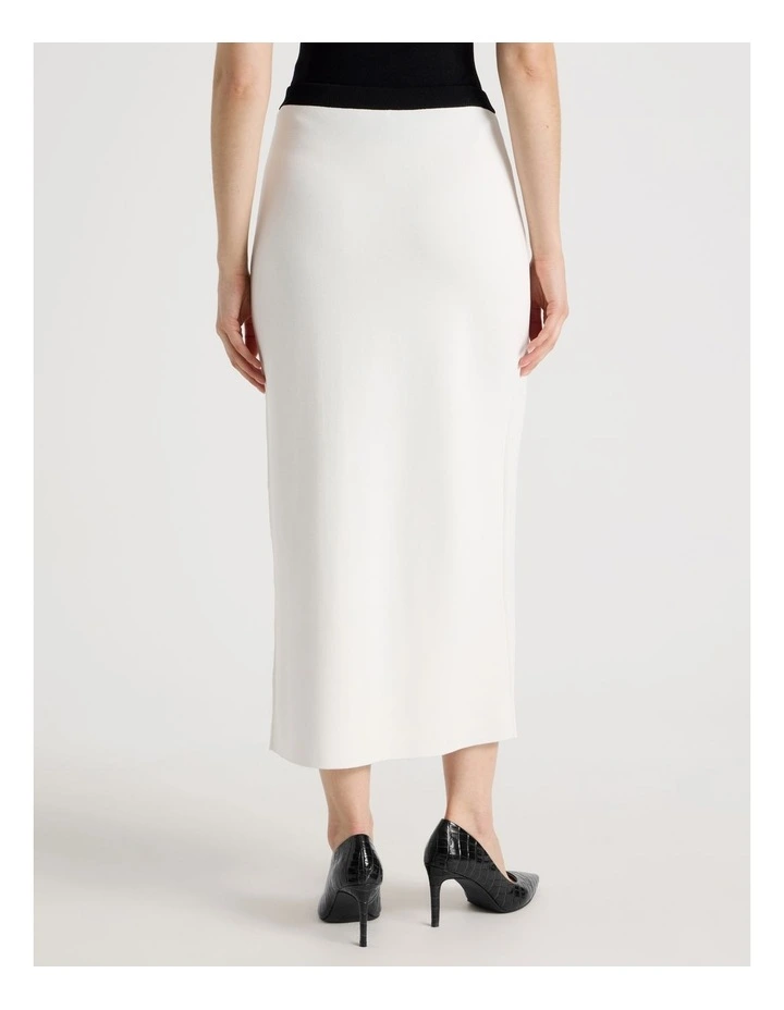 Milano Pencil Midi Skirt in Ecru image 6