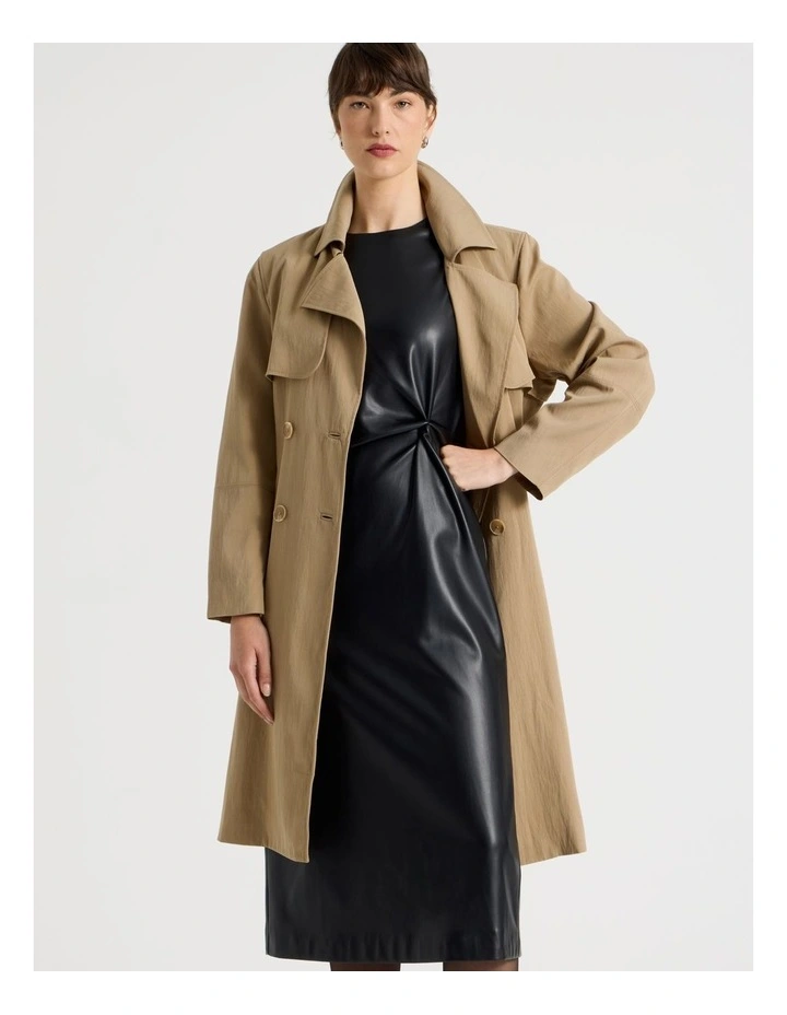 Knot Midi Dress in Black image 4