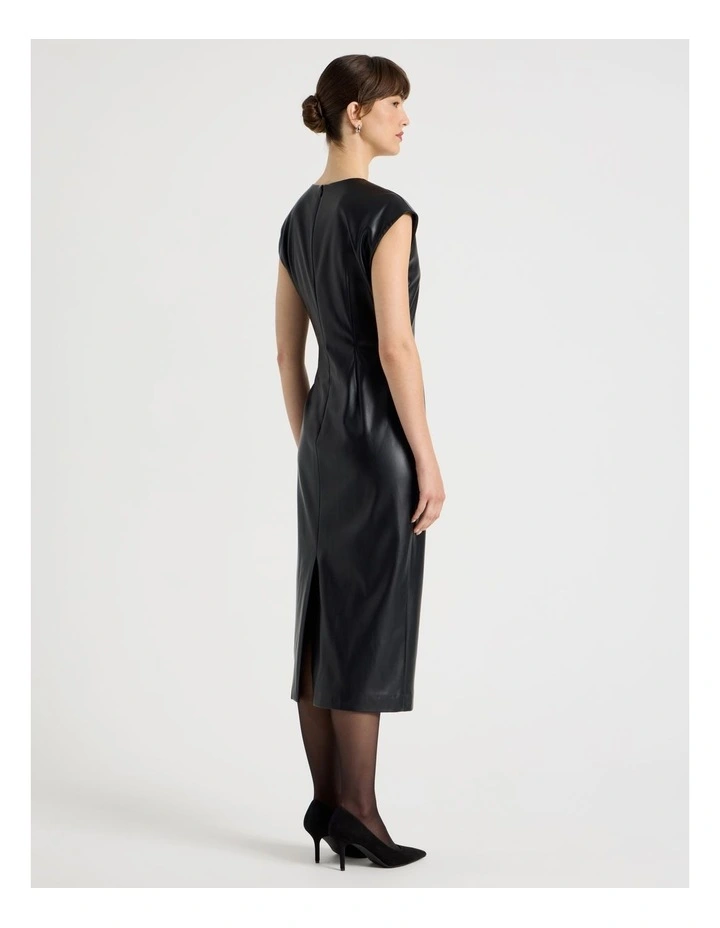 Knot Midi Dress in Black image 6