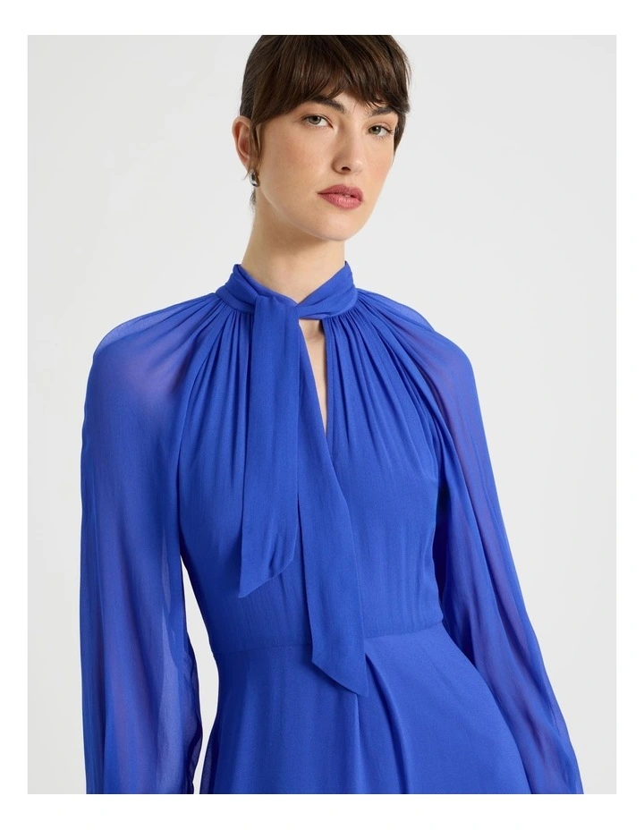 Long Sleeve Georgette Midi Dress image 4