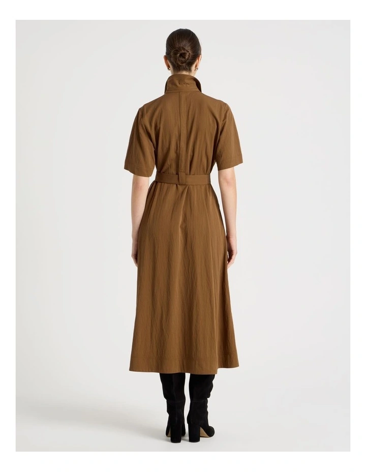 Weekend Pocket Shirt Midi Dress in Chestnut image 6