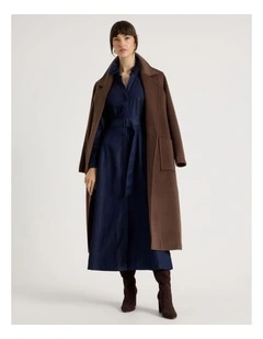 Long Sleeve Tencel Denim Dress in Denim