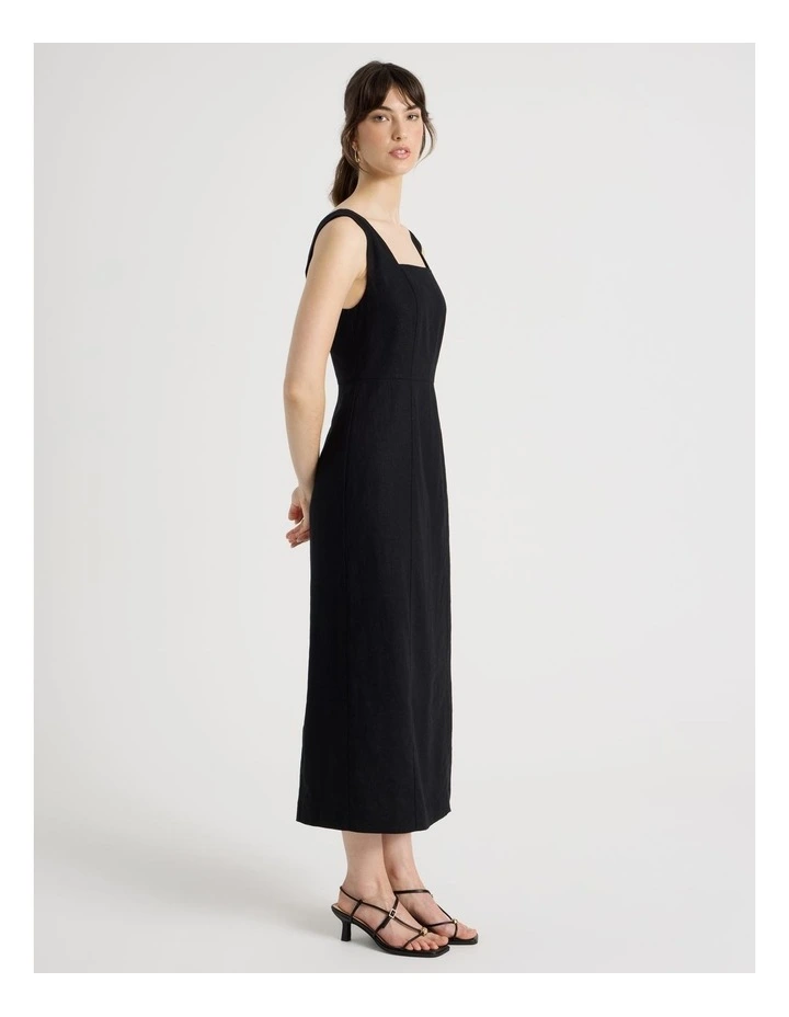 Sleeveless Tank Midi Dress in Black image 1