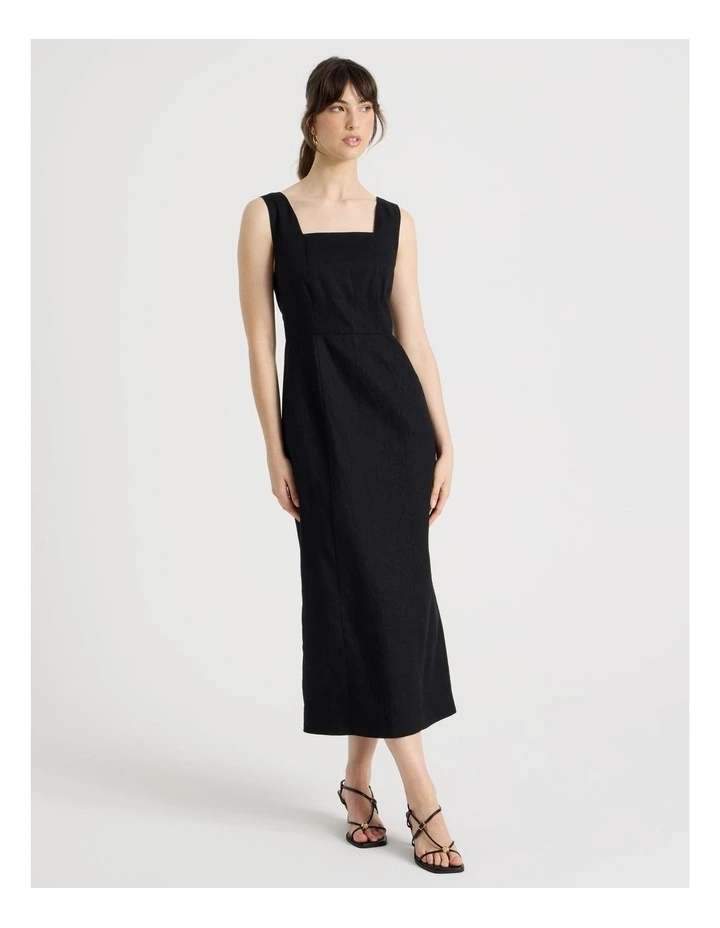 Sleeveless Tank Midi Dress in Black image 3