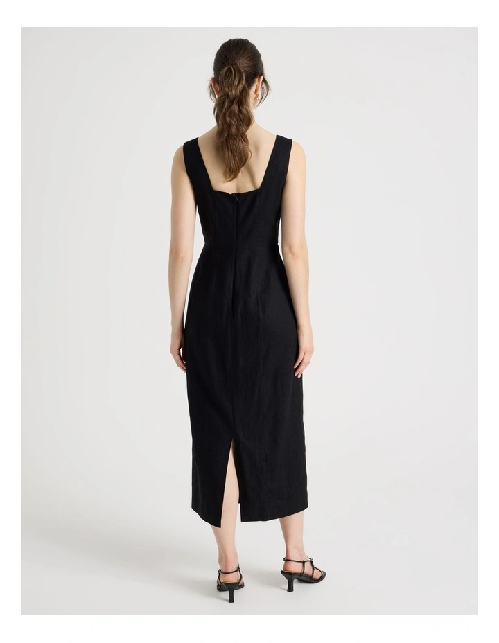 Sleeveless Tank Midi Dress in Black image 6