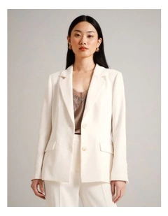 Single Breasted Blazer in Ecru