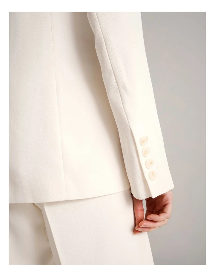 Single Breasted Blazer in Ecru image 7
