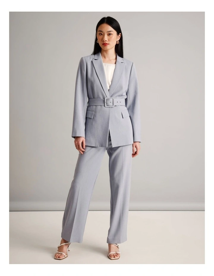 Belted Blazer in Light Blue image 3