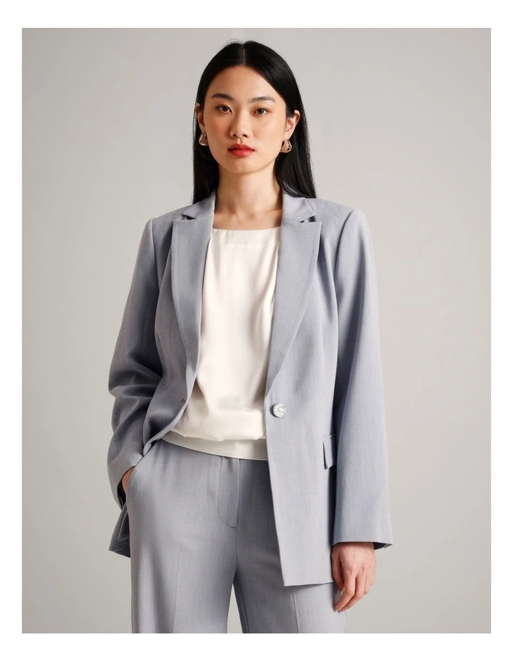 Belted Blazer in Light Blue image 5