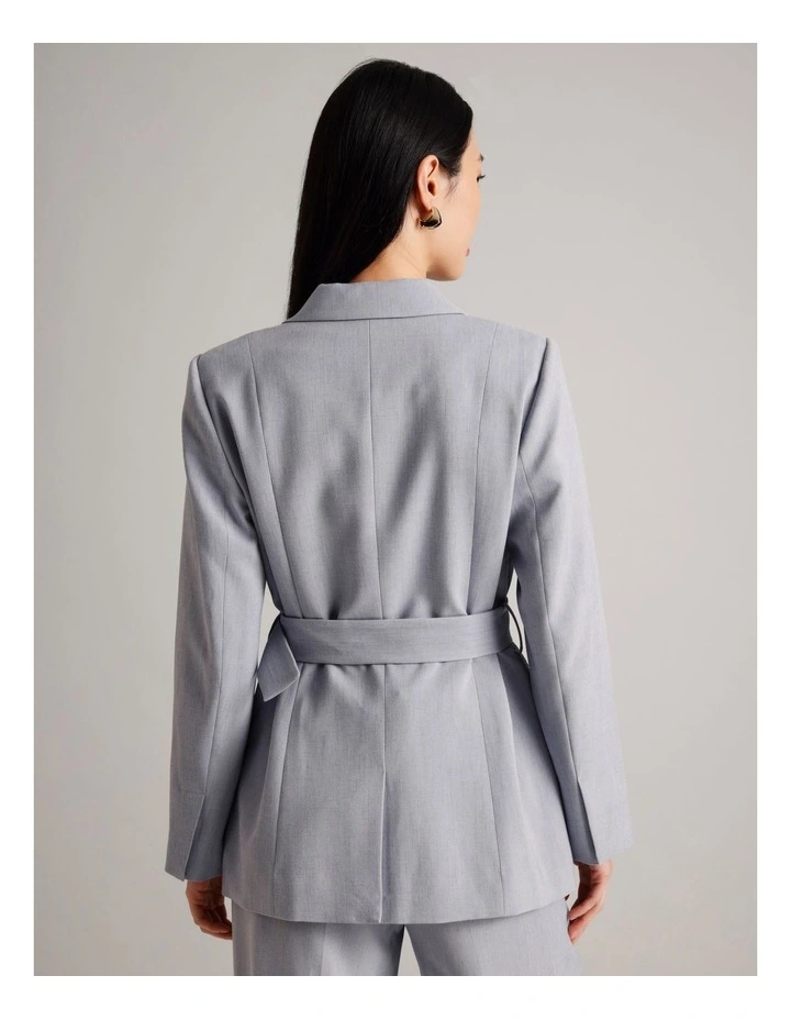 Belted Blazer in Light Blue image 6