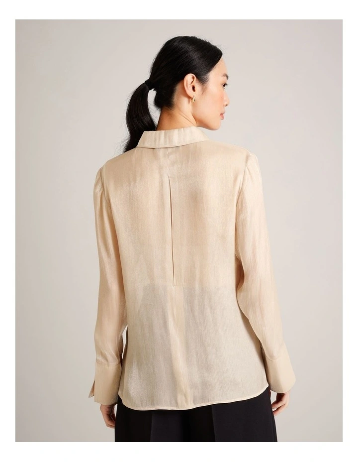 Metallic Shirt in Gold image 5