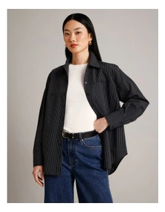 Organic Cotton Blend Relaxed Shirt in Assorted