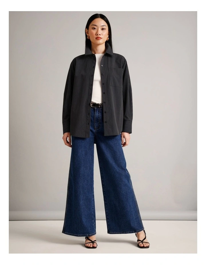 Organic Cotton Blend Relaxed Shirt in Assorted image 2