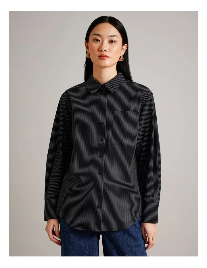 Organic Cotton Blend Relaxed Shirt in Assorted image 5