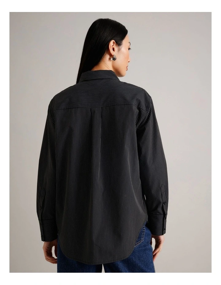 Organic Cotton Blend Relaxed Shirt in Assorted image 6