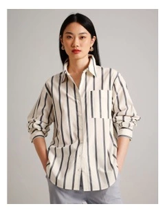 Organic Cotton Blend Relaxed Shirt in Assorted