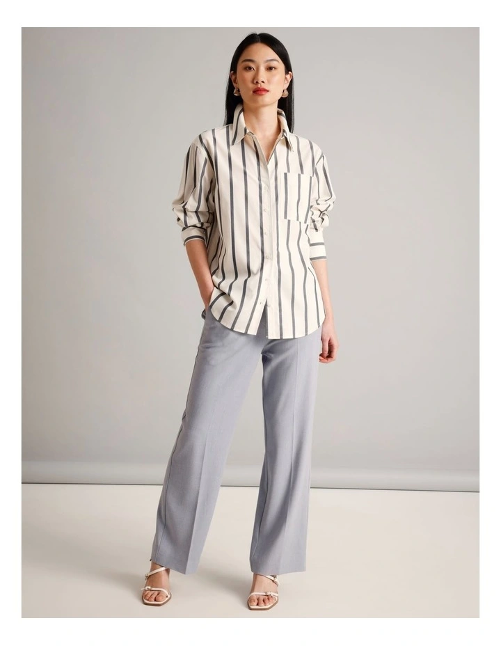 Organic Cotton Blend Relaxed Shirt in Assorted image 3