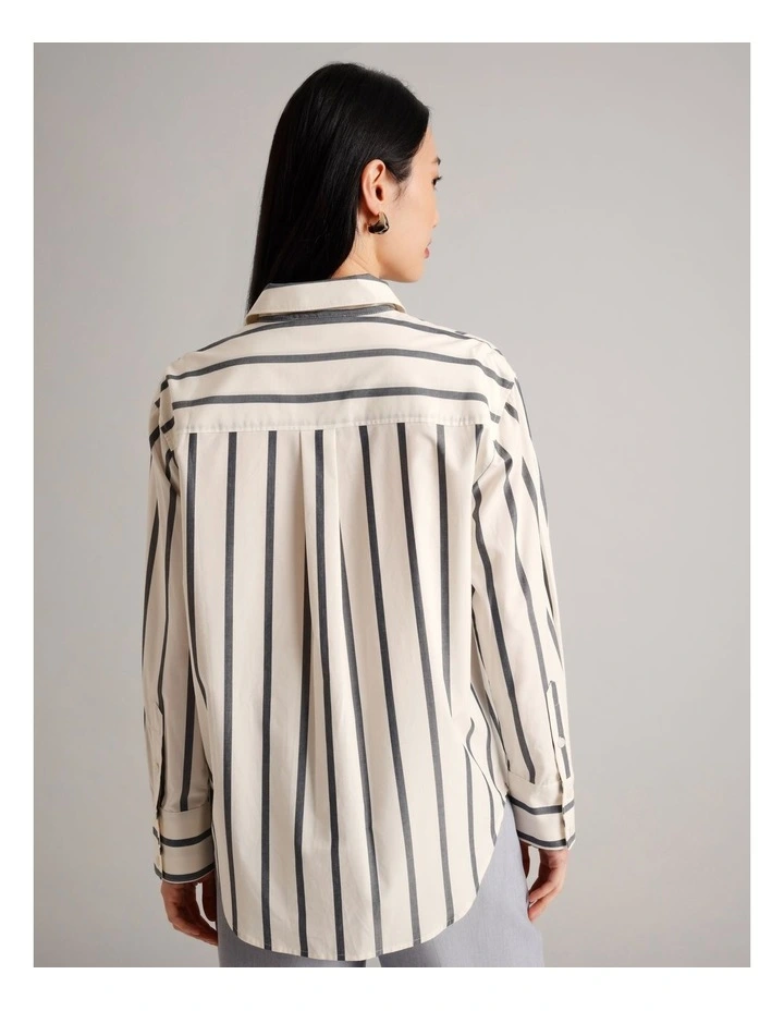 Organic Cotton Blend Relaxed Shirt in Assorted image 5