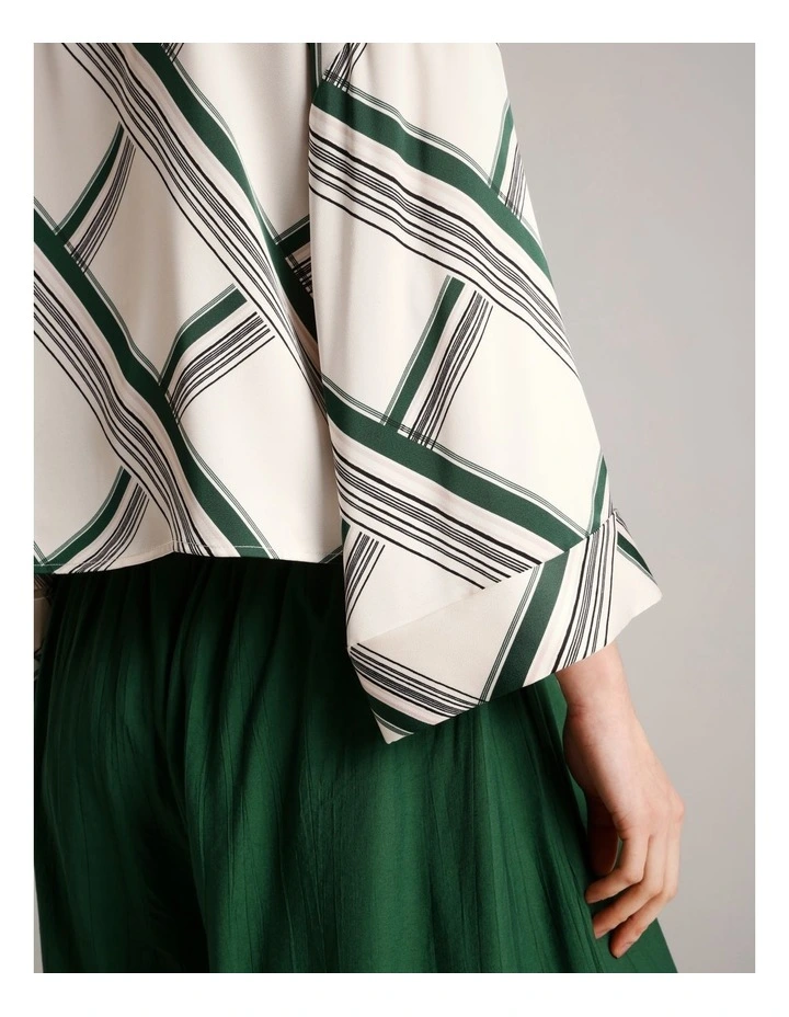 Recycled Polyester Satin Printed Shirt in Assorted image 5