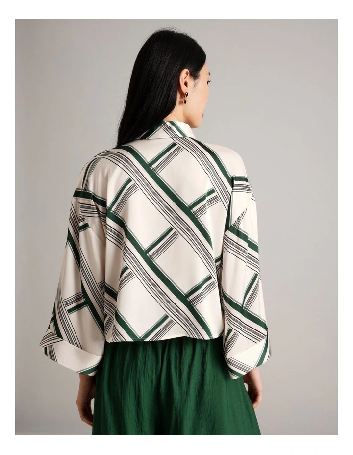 Recycled Polyester Satin Printed Shirt in Assorted image 6