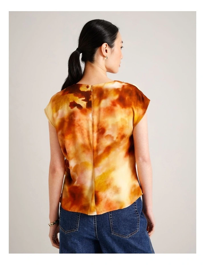 Draped Shoulder Sleeveless Top in Assorted image 6