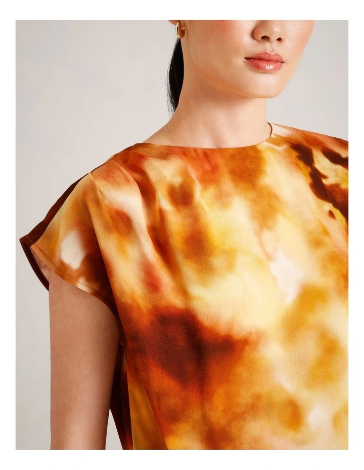 Draped Shoulder Sleeveless Top in Assorted image 7