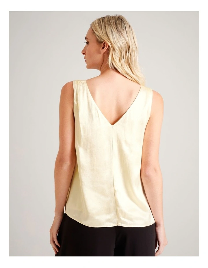 V-Neck Tank in Light Yellow image 4
