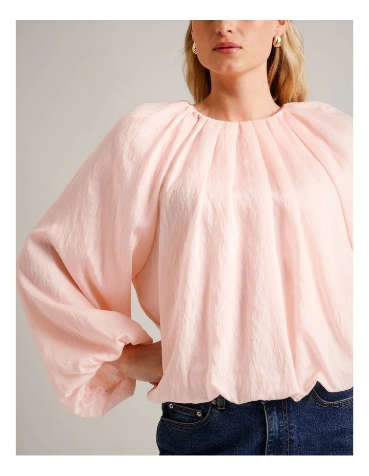 Volume Sleeve Blouse in Light Pink image 2