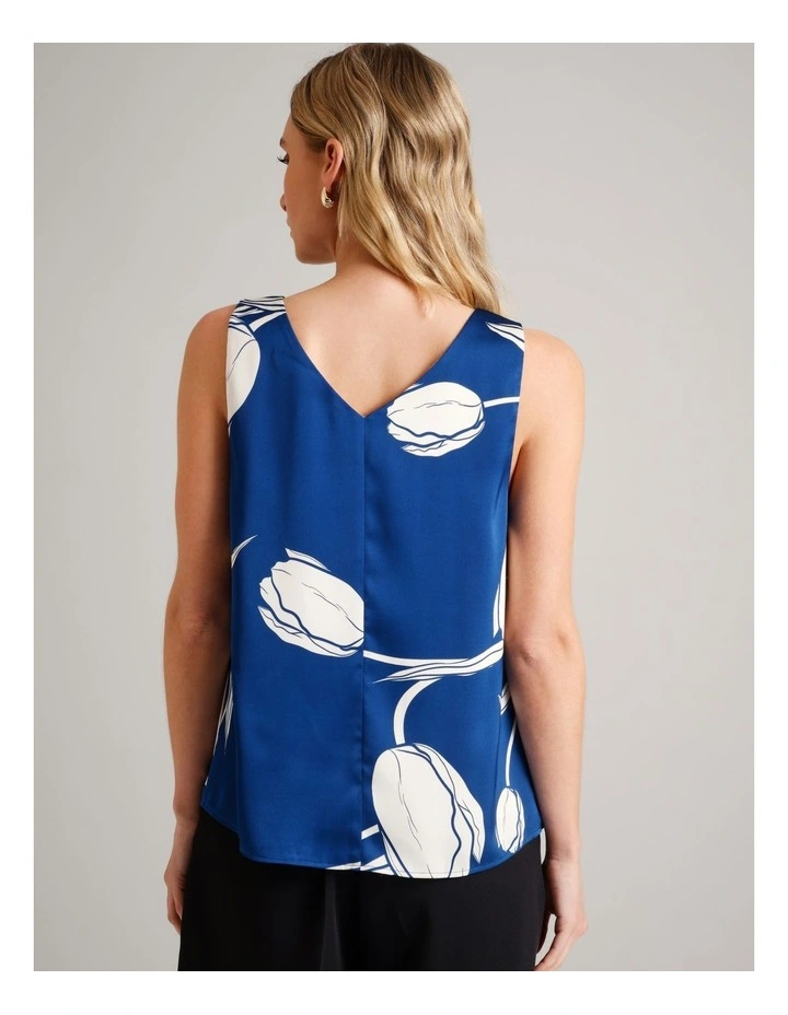 V-Neck Satin Tank in Assorted image 5