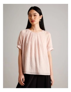 Pleated Front Top in Dusty Pink