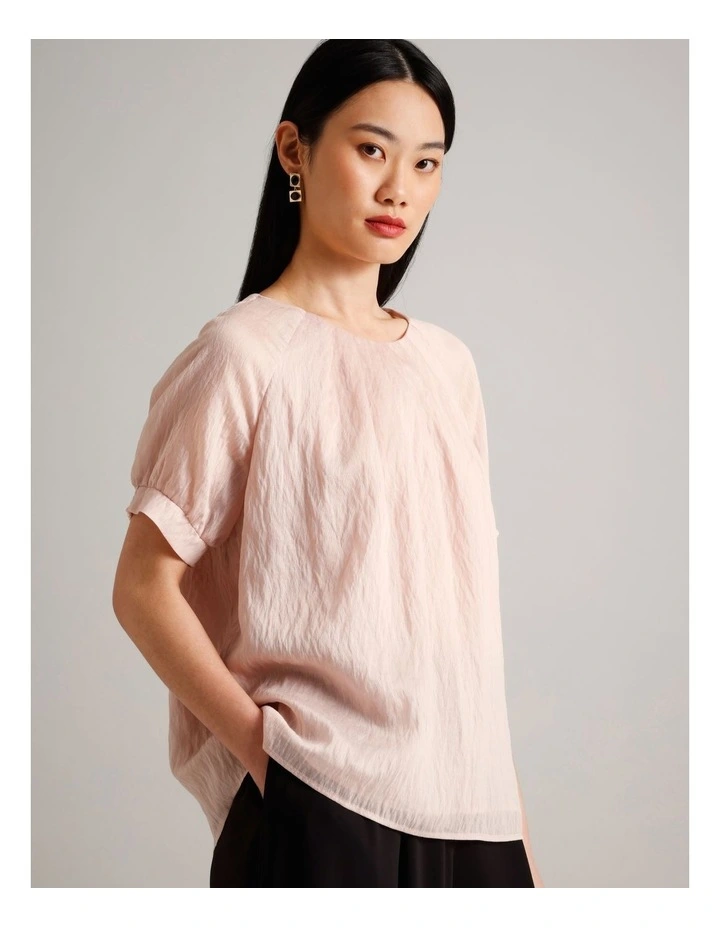 Pleated Front Top in Dusty Pink image 2