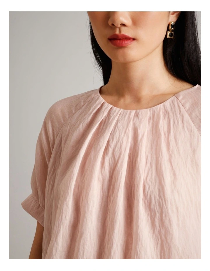 Pleated Front Top in Dusty Pink image 6