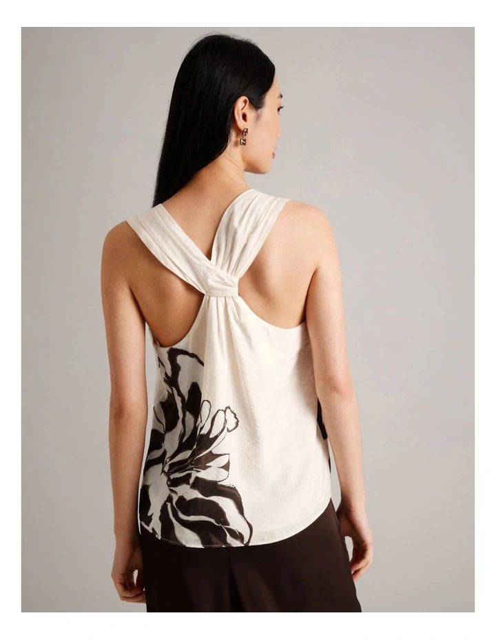 Placement Floral Knot Back Top in Assorted image 5