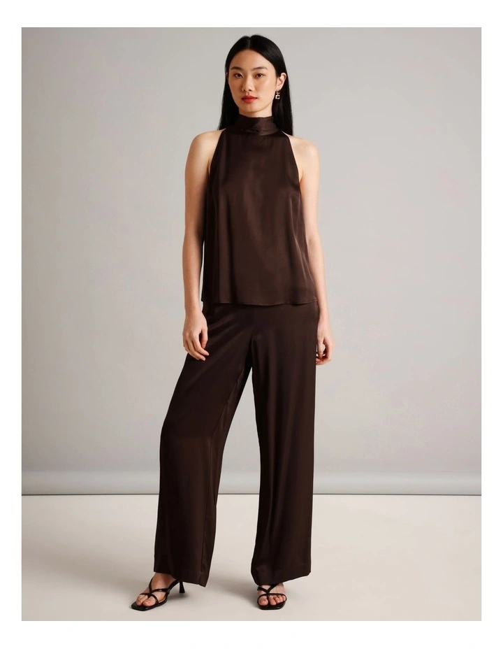 Halter Top in Brown image 4