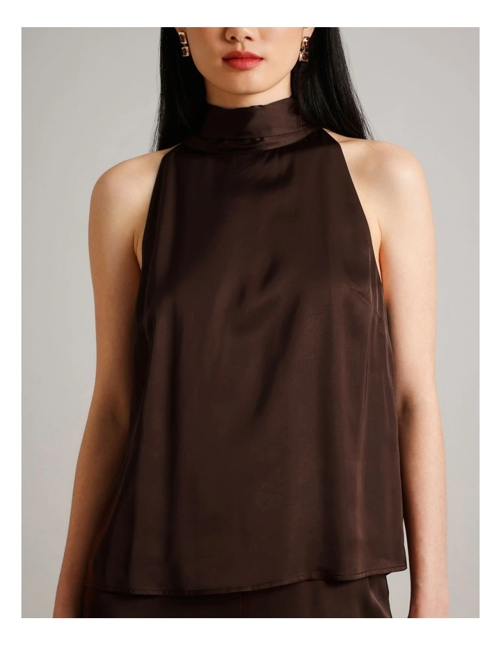 Halter Top in Brown image 6