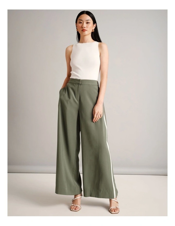 High Neck Knit Tank in Ivory image 2