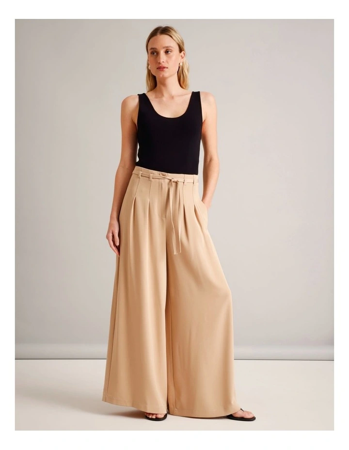 Scoop Neck Knit Tank in Black image 3