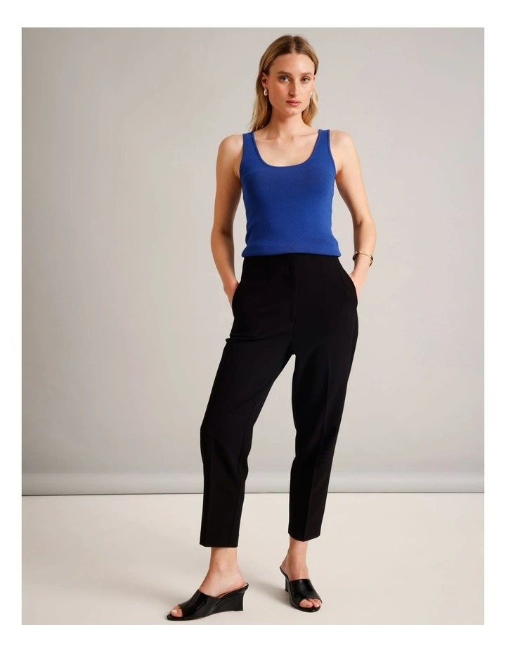Scoop Neck Knit Tank in Cobalt image 4